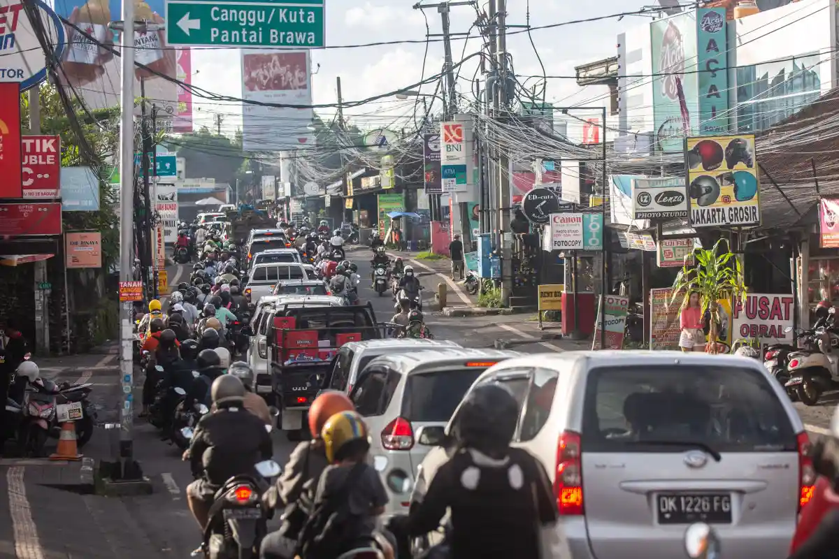 Canggu Traffic Jam (photo - The Bali Sun)