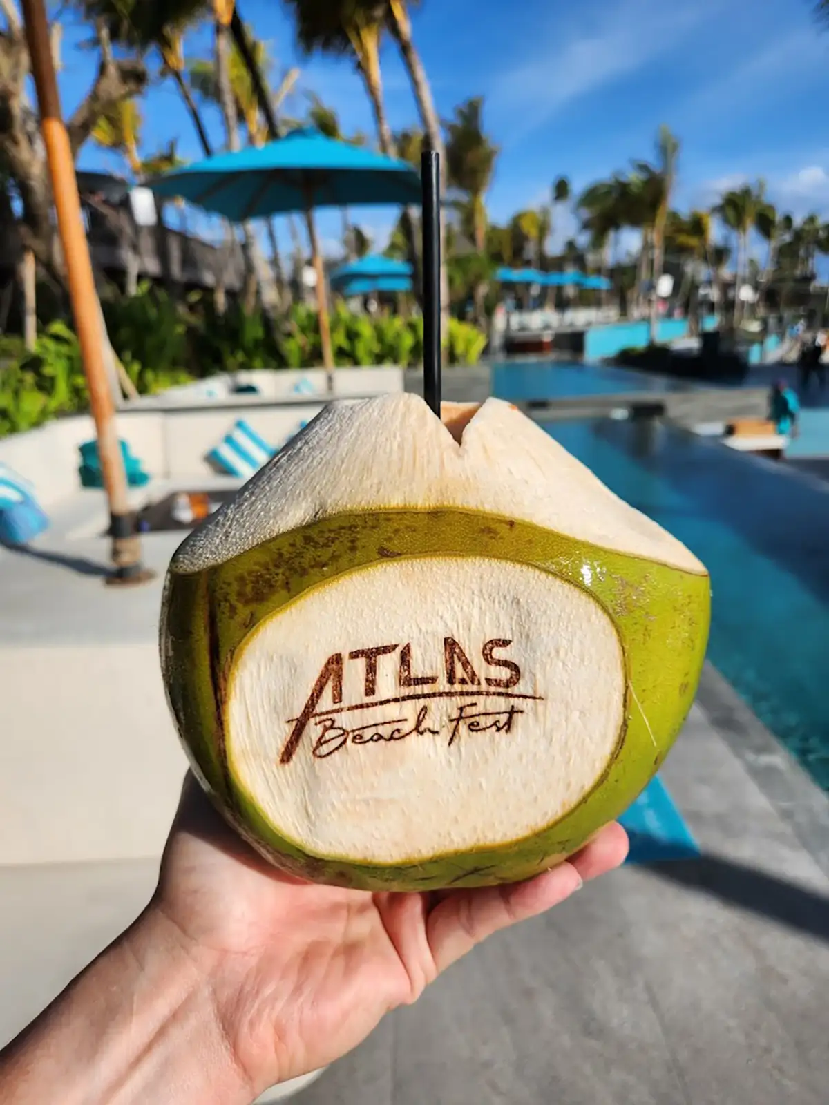 Sip a fresh Coconut at Atlas Beach Club